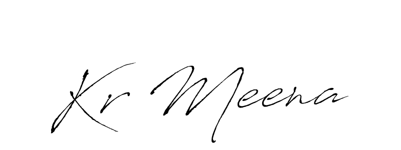 Kr Meena stylish signature style. Best Handwritten Sign (Antro_Vectra) for my name. Handwritten Signature Collection Ideas for my name Kr Meena. Kr Meena signature style 6 images and pictures png