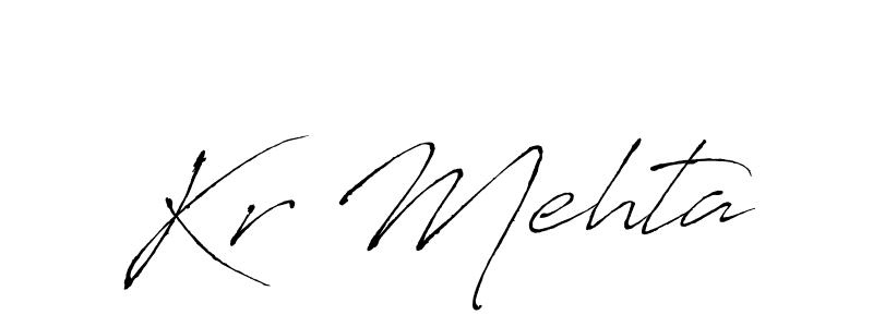 How to make Kr Mehta signature? Antro_Vectra is a professional autograph style. Create handwritten signature for Kr Mehta name. Kr Mehta signature style 6 images and pictures png