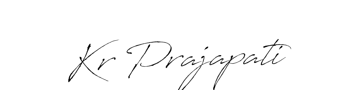 Create a beautiful signature design for name Kr Prajapati. With this signature (Antro_Vectra) fonts, you can make a handwritten signature for free. Kr Prajapati signature style 6 images and pictures png