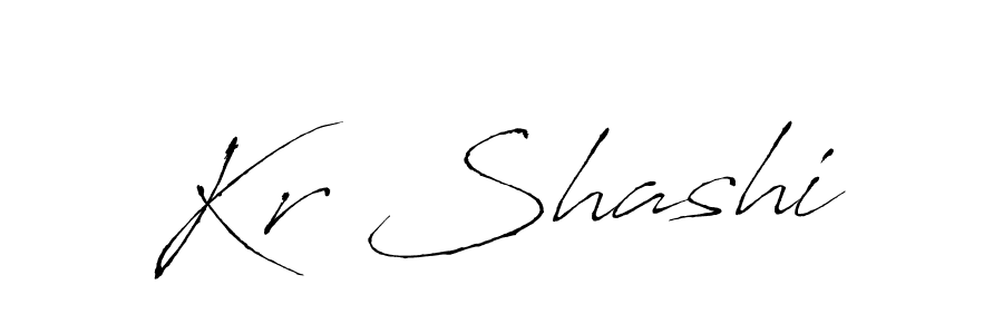 How to make Kr Shashi name signature. Use Antro_Vectra style for creating short signs online. This is the latest handwritten sign. Kr Shashi signature style 6 images and pictures png