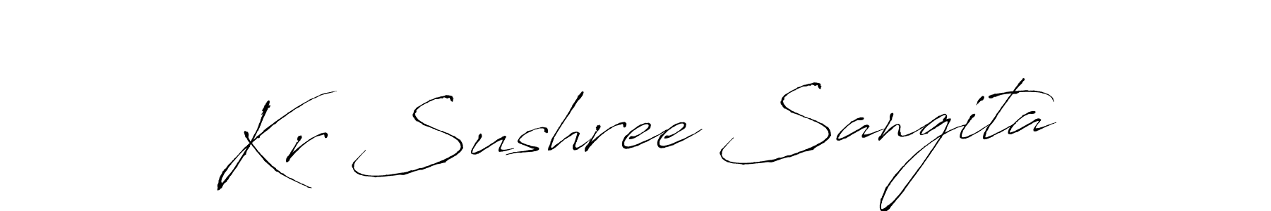 How to make Kr Sushree Sangita name signature. Use Antro_Vectra style for creating short signs online. This is the latest handwritten sign. Kr Sushree Sangita signature style 6 images and pictures png