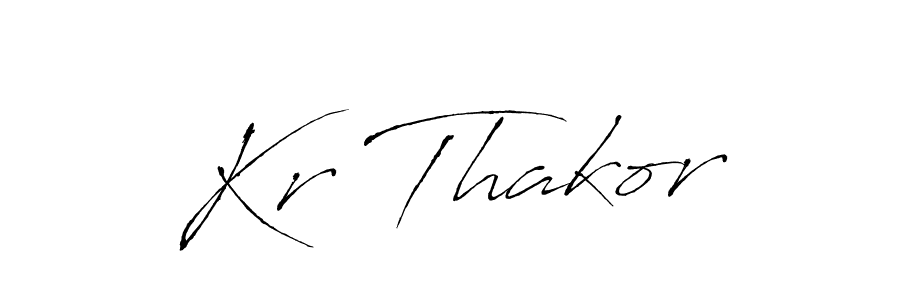 Kr Thakor stylish signature style. Best Handwritten Sign (Antro_Vectra) for my name. Handwritten Signature Collection Ideas for my name Kr Thakor. Kr Thakor signature style 6 images and pictures png