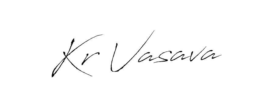 Kr Vasava stylish signature style. Best Handwritten Sign (Antro_Vectra) for my name. Handwritten Signature Collection Ideas for my name Kr Vasava. Kr Vasava signature style 6 images and pictures png