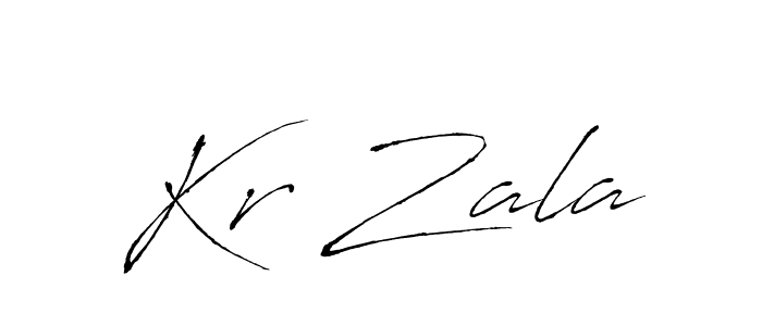 Use a signature maker to create a handwritten signature online. With this signature software, you can design (Antro_Vectra) your own signature for name Kr Zala. Kr Zala signature style 6 images and pictures png
