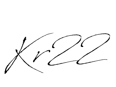 Also we have Kr22 name is the best signature style. Create professional handwritten signature collection using Antro_Vectra autograph style. Kr22 signature style 6 images and pictures png