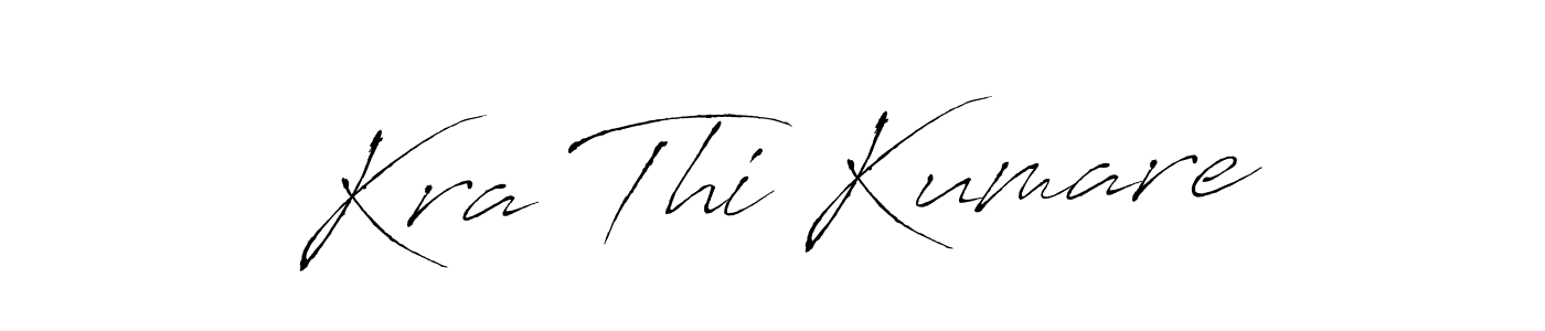 Antro_Vectra is a professional signature style that is perfect for those who want to add a touch of class to their signature. It is also a great choice for those who want to make their signature more unique. Get Kra Thi Kumare name to fancy signature for free. Kra Thi Kumare signature style 6 images and pictures png