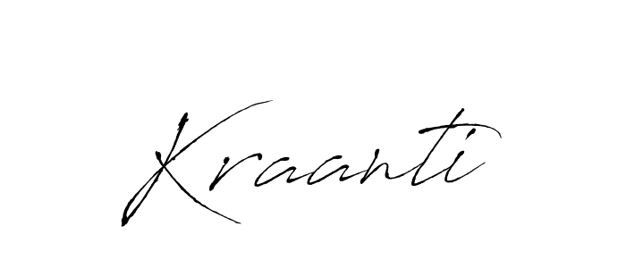 Use a signature maker to create a handwritten signature online. With this signature software, you can design (Antro_Vectra) your own signature for name Kraanti. Kraanti signature style 6 images and pictures png