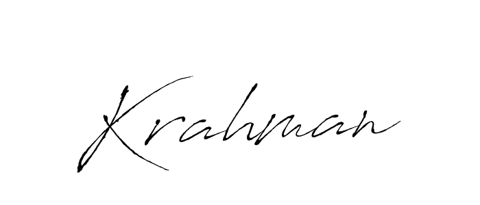 How to Draw Krahman signature style? Antro_Vectra is a latest design signature styles for name Krahman. Krahman signature style 6 images and pictures png