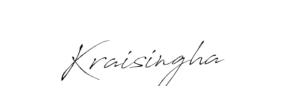 Use a signature maker to create a handwritten signature online. With this signature software, you can design (Antro_Vectra) your own signature for name Kraisingha. Kraisingha signature style 6 images and pictures png