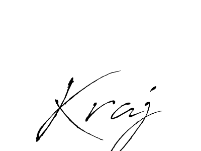 Kraj stylish signature style. Best Handwritten Sign (Antro_Vectra) for my name. Handwritten Signature Collection Ideas for my name Kraj. Kraj signature style 6 images and pictures png