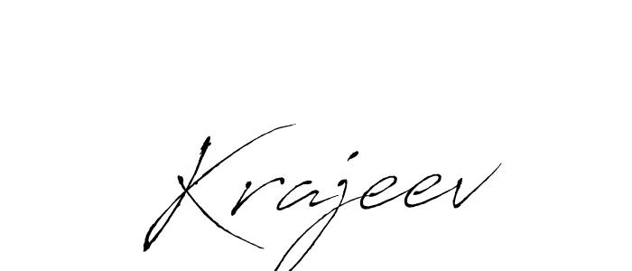 Design your own signature with our free online signature maker. With this signature software, you can create a handwritten (Antro_Vectra) signature for name Krajeev. Krajeev signature style 6 images and pictures png