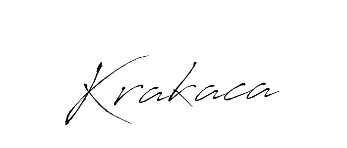 Design your own signature with our free online signature maker. With this signature software, you can create a handwritten (Antro_Vectra) signature for name Krakaca. Krakaca signature style 6 images and pictures png