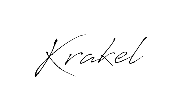 You should practise on your own different ways (Antro_Vectra) to write your name (Krakel) in signature. don't let someone else do it for you. Krakel signature style 6 images and pictures png