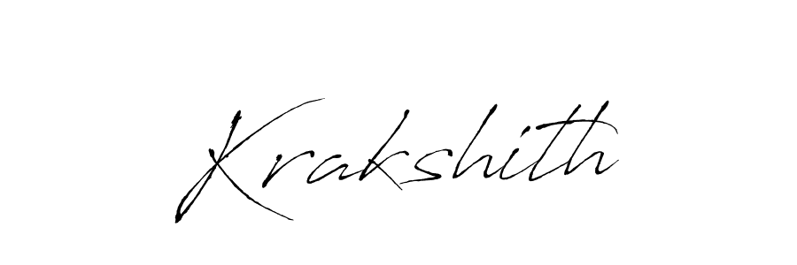 Once you've used our free online signature maker to create your best signature Antro_Vectra style, it's time to enjoy all of the benefits that Krakshith name signing documents. Krakshith signature style 6 images and pictures png