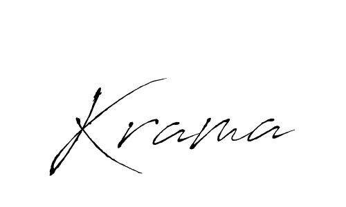 Design your own signature with our free online signature maker. With this signature software, you can create a handwritten (Antro_Vectra) signature for name Krama. Krama signature style 6 images and pictures png