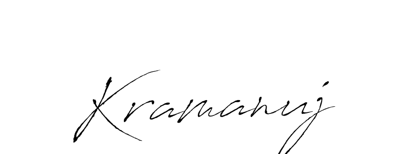 The best way (Antro_Vectra) to make a short signature is to pick only two or three words in your name. The name Kramanuj include a total of six letters. For converting this name. Kramanuj signature style 6 images and pictures png