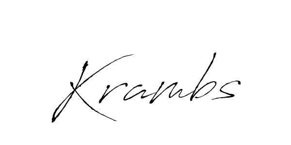 Krambs stylish signature style. Best Handwritten Sign (Antro_Vectra) for my name. Handwritten Signature Collection Ideas for my name Krambs. Krambs signature style 6 images and pictures png
