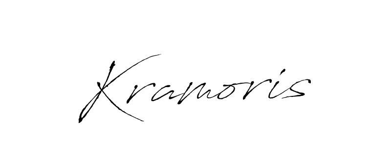 You should practise on your own different ways (Antro_Vectra) to write your name (Kramoris) in signature. don't let someone else do it for you. Kramoris signature style 6 images and pictures png