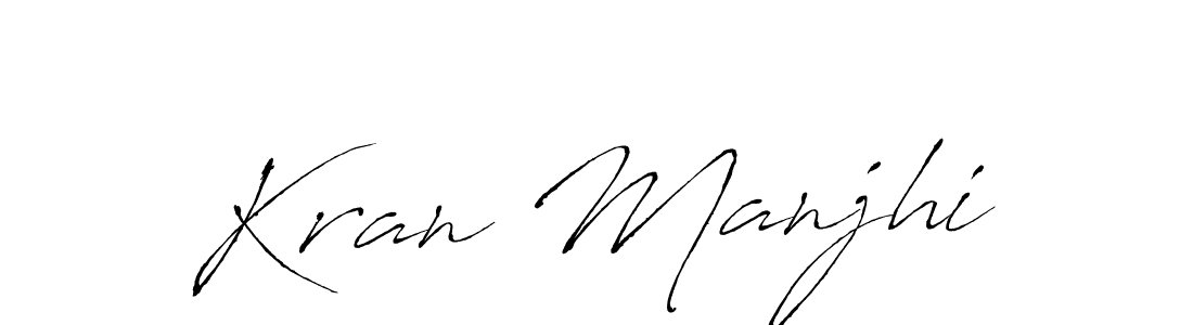 Antro_Vectra is a professional signature style that is perfect for those who want to add a touch of class to their signature. It is also a great choice for those who want to make their signature more unique. Get Kran Manjhi name to fancy signature for free. Kran Manjhi signature style 6 images and pictures png