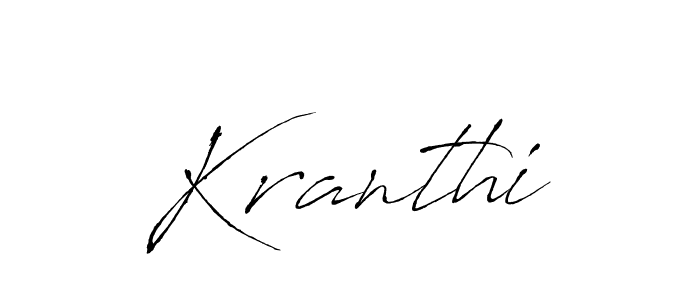 Design your own signature with our free online signature maker. With this signature software, you can create a handwritten (Antro_Vectra) signature for name Kranthi. Kranthi signature style 6 images and pictures png