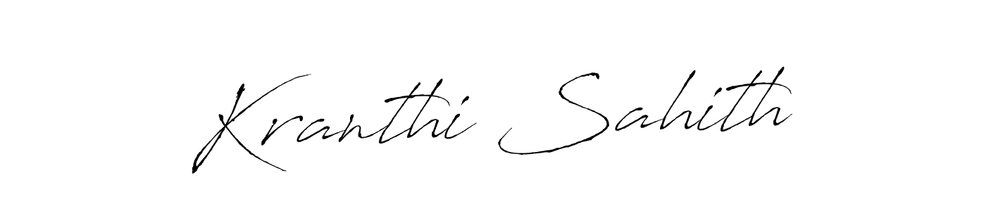 Design your own signature with our free online signature maker. With this signature software, you can create a handwritten (Antro_Vectra) signature for name Kranthi Sahith. Kranthi Sahith signature style 6 images and pictures png