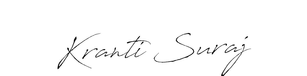 Similarly Antro_Vectra is the best handwritten signature design. Signature creator online .You can use it as an online autograph creator for name Kranti Suraj. Kranti Suraj signature style 6 images and pictures png