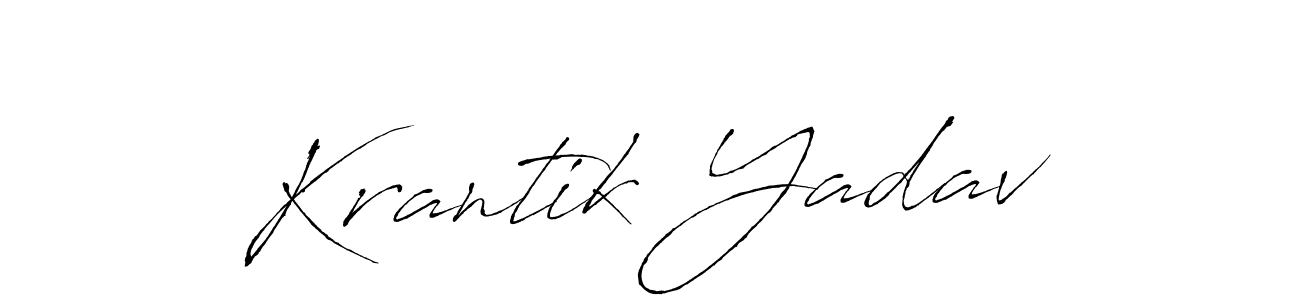 Create a beautiful signature design for name Krantik Yadav. With this signature (Antro_Vectra) fonts, you can make a handwritten signature for free. Krantik Yadav signature style 6 images and pictures png