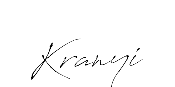 Make a beautiful signature design for name Kranyi. With this signature (Antro_Vectra) style, you can create a handwritten signature for free. Kranyi signature style 6 images and pictures png