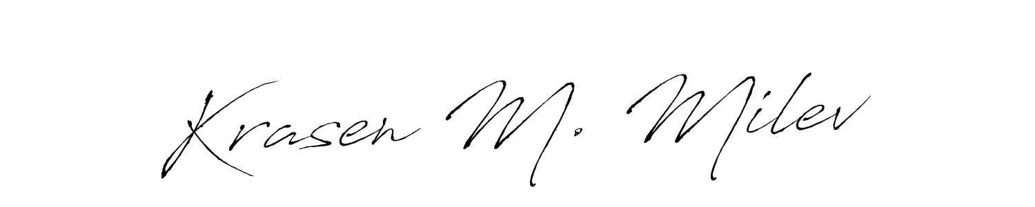 The best way (Antro_Vectra) to make a short signature is to pick only two or three words in your name. The name Krasen M. Milev include a total of six letters. For converting this name. Krasen M. Milev signature style 6 images and pictures png