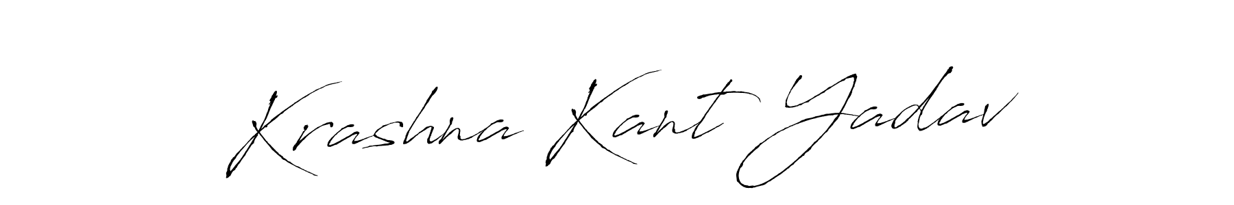 Make a beautiful signature design for name Krashna Kant Yadav. With this signature (Antro_Vectra) style, you can create a handwritten signature for free. Krashna Kant Yadav signature style 6 images and pictures png