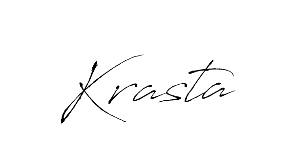 Design your own signature with our free online signature maker. With this signature software, you can create a handwritten (Antro_Vectra) signature for name Krasta. Krasta signature style 6 images and pictures png