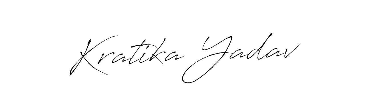 How to make Kratika Yadav name signature. Use Antro_Vectra style for creating short signs online. This is the latest handwritten sign. Kratika Yadav signature style 6 images and pictures png