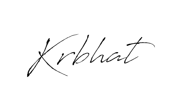 Use a signature maker to create a handwritten signature online. With this signature software, you can design (Antro_Vectra) your own signature for name Krbhat. Krbhat signature style 6 images and pictures png