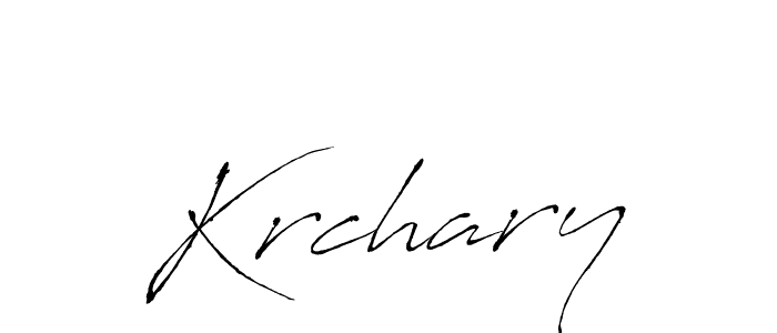 Design your own signature with our free online signature maker. With this signature software, you can create a handwritten (Antro_Vectra) signature for name Krchary. Krchary signature style 6 images and pictures png