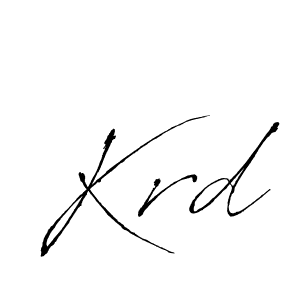How to make Krd signature? Antro_Vectra is a professional autograph style. Create handwritten signature for Krd name. Krd signature style 6 images and pictures png