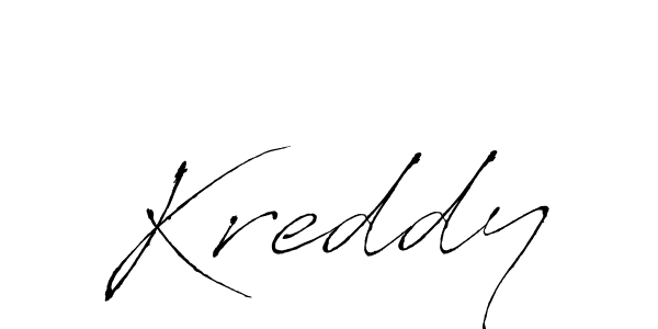 How to make Kreddy signature? Antro_Vectra is a professional autograph style. Create handwritten signature for Kreddy name. Kreddy signature style 6 images and pictures png
