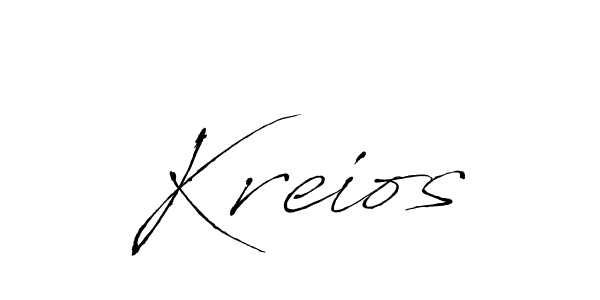 Design your own signature with our free online signature maker. With this signature software, you can create a handwritten (Antro_Vectra) signature for name Kreios. Kreios signature style 6 images and pictures png