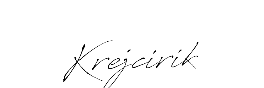 Use a signature maker to create a handwritten signature online. With this signature software, you can design (Antro_Vectra) your own signature for name Krejcirik. Krejcirik signature style 6 images and pictures png