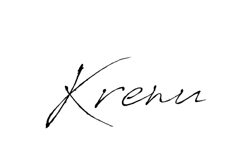 How to Draw Krenu signature style? Antro_Vectra is a latest design signature styles for name Krenu. Krenu signature style 6 images and pictures png
