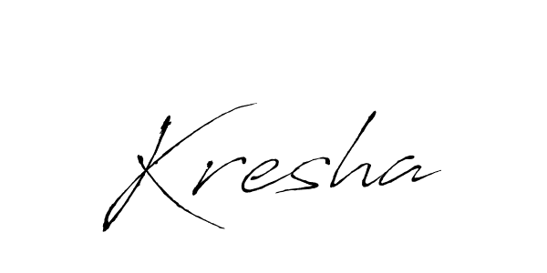 Kresha stylish signature style. Best Handwritten Sign (Antro_Vectra) for my name. Handwritten Signature Collection Ideas for my name Kresha. Kresha signature style 6 images and pictures png