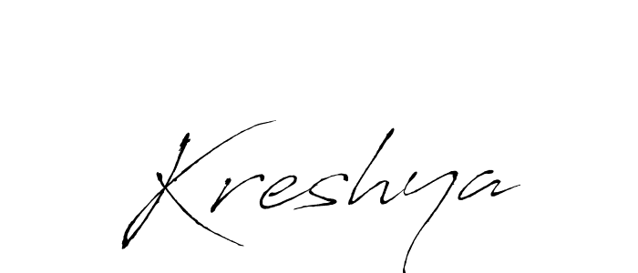 Also we have Kreshya name is the best signature style. Create professional handwritten signature collection using Antro_Vectra autograph style. Kreshya signature style 6 images and pictures png