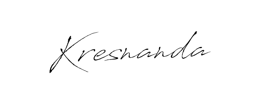 Use a signature maker to create a handwritten signature online. With this signature software, you can design (Antro_Vectra) your own signature for name Kresnanda. Kresnanda signature style 6 images and pictures png