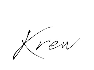 Design your own signature with our free online signature maker. With this signature software, you can create a handwritten (Antro_Vectra) signature for name Krew. Krew signature style 6 images and pictures png