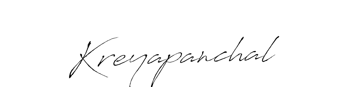 It looks lik you need a new signature style for name Kreyapanchal. Design unique handwritten (Antro_Vectra) signature with our free signature maker in just a few clicks. Kreyapanchal signature style 6 images and pictures png