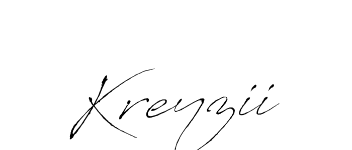 Create a beautiful signature design for name Kreyzii. With this signature (Antro_Vectra) fonts, you can make a handwritten signature for free. Kreyzii signature style 6 images and pictures png