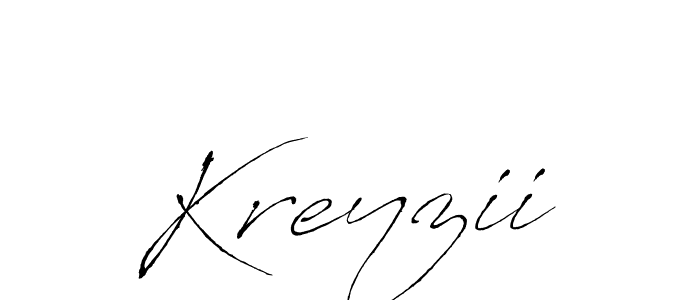 Design your own signature with our free online signature maker. With this signature software, you can create a handwritten (Antro_Vectra) signature for name Kreyzii. Kreyzii signature style 6 images and pictures png