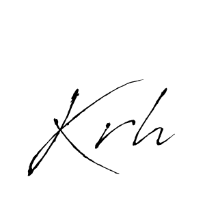 You should practise on your own different ways (Antro_Vectra) to write your name (Krh) in signature. don't let someone else do it for you. Krh signature style 6 images and pictures png