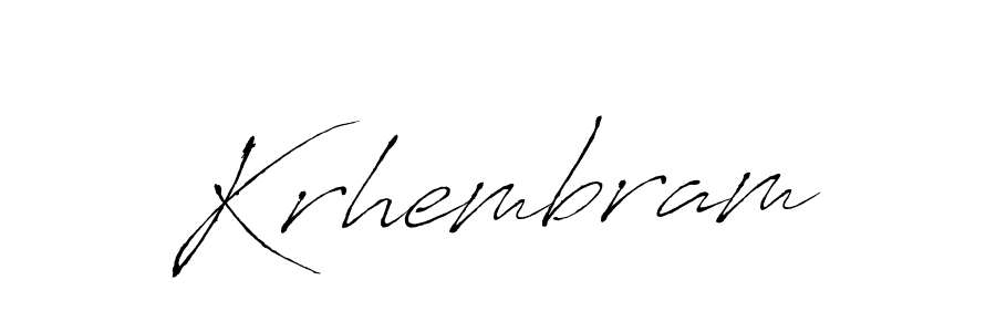 Use a signature maker to create a handwritten signature online. With this signature software, you can design (Antro_Vectra) your own signature for name Krhembram. Krhembram signature style 6 images and pictures png