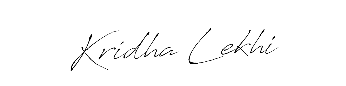 How to make Kridha Lekhi signature? Antro_Vectra is a professional autograph style. Create handwritten signature for Kridha Lekhi name. Kridha Lekhi signature style 6 images and pictures png
