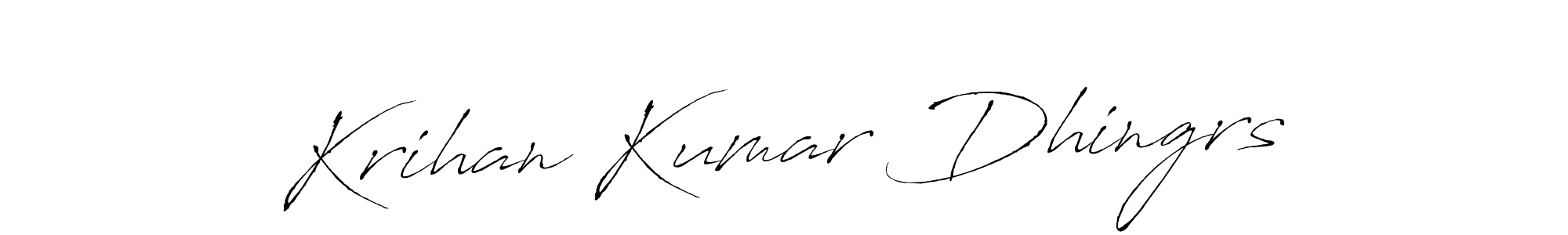 Design your own signature with our free online signature maker. With this signature software, you can create a handwritten (Antro_Vectra) signature for name Krihan Kumar Dhingrs. Krihan Kumar Dhingrs signature style 6 images and pictures png